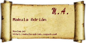 Makula Adrián névjegykártya