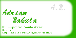 adrian makula business card