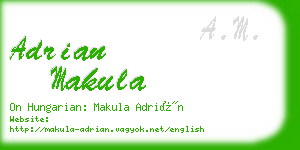adrian makula business card